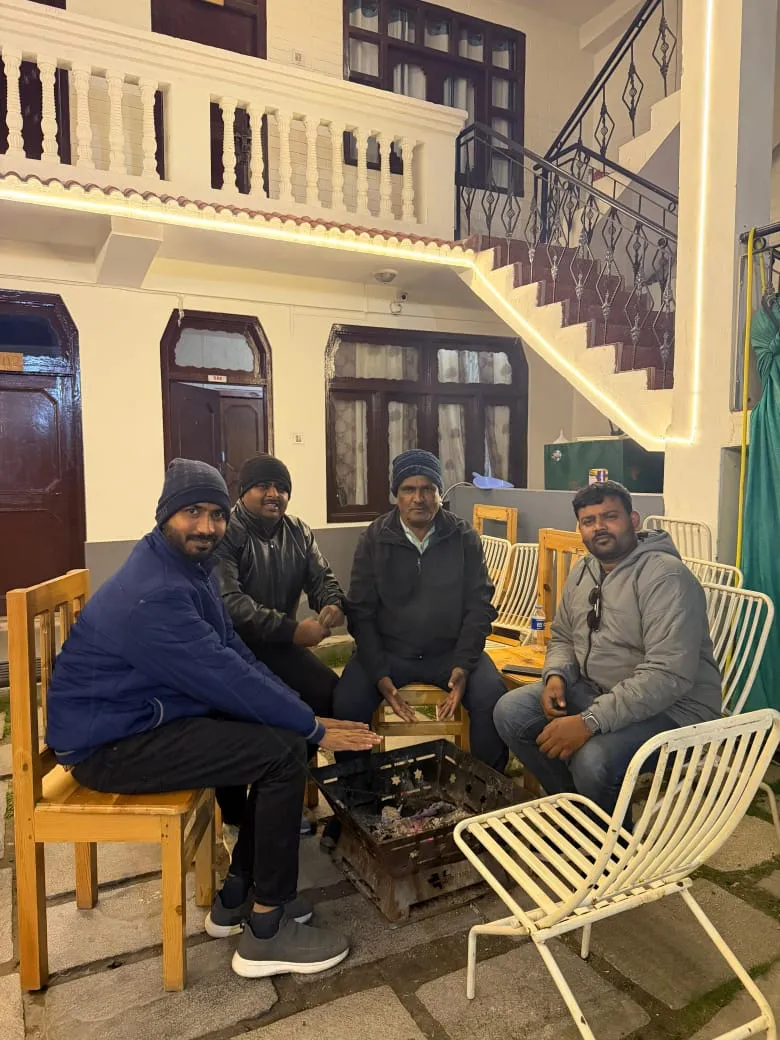 Bonfire time at Sangla Hotel