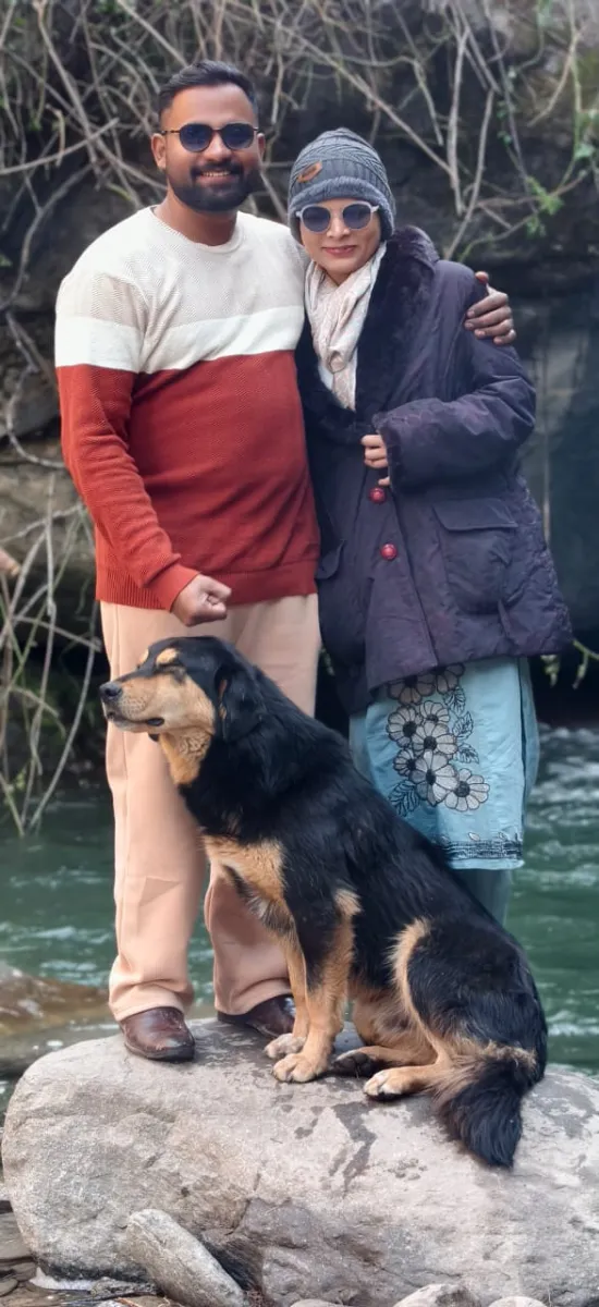Couples at Sajla Waterfalls, Manali